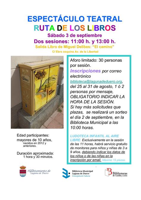 RUTA DE LOS LIBROS LA BIBLIOTECA SALE A LA CALLE EN LAGUNA DE DUERO