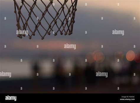 basketball hoop sunset Stock Photo - Alamy