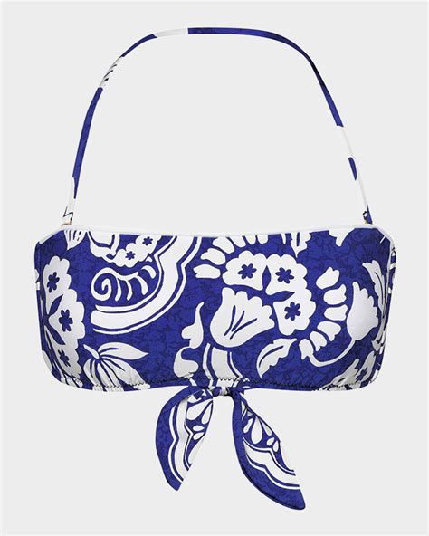 Sunshine Flower Bandeau Bikini Top Neiman Marcus