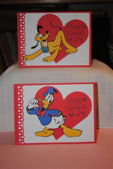 Valentines Cards Using Mickey And Friends Cricut Cartridge Valentines Cards Disney Cards