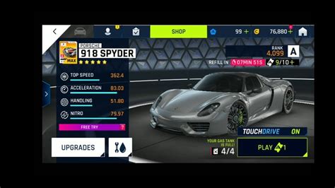 Asphalt Legends Porsche Spyder Event Trial Unleashed Contest