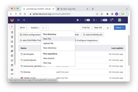 How To Setup Hugo Page In Gitlab Fablab Kannai Fab Academy 2022