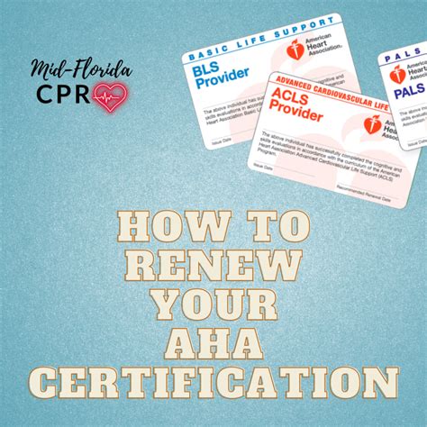 How To Renew Your Aha Certification Mid Florida Cpr Aha Bls Acls