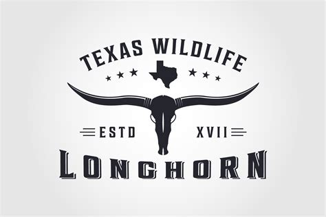 Texas Longhorn Logo, Country Western Graphic by PrastHF · Creative Fabrica