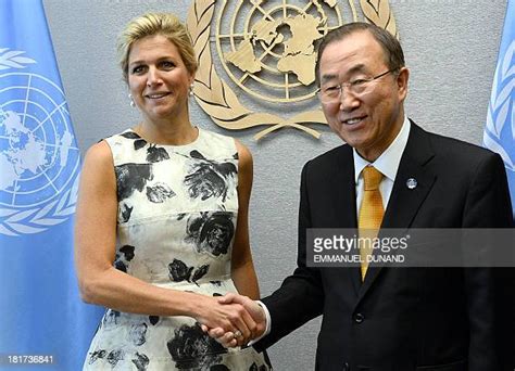 Ban Ki Moon Meets With Princess Maxima Of The Netherlands Photos And