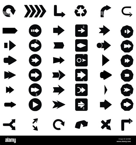 Set Of Black Universal Arrows Vector Illustration Stock Photo Alamy