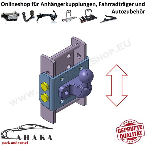 H Henverstellbare Anh Ngerkupplung X Mm Schwarz F R Renault