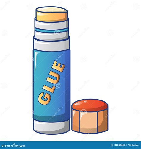 Glue Stick Icon, Cartoon Style Stock Vector - Illustration of drawing, adhesive: 142252680