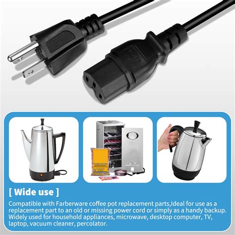 Snapklik.com : HASMX 3 Prong Percolator Power Cord 36" For Farberware