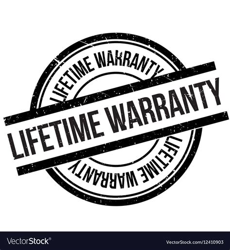 Lifetime Warranty Stamp Royalty Free Vector Image