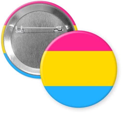 Pansexual Flag Metal Pin Back Button Badge 15 Inch 1 Pcs Lgtbq