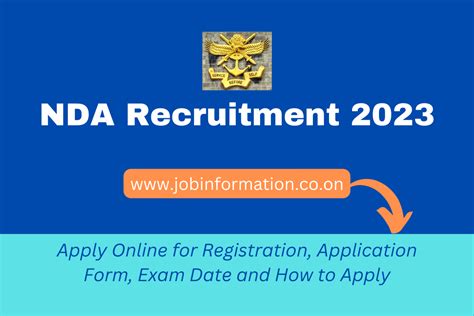 Nda Recruitment 2023 Apply Online For Registration Application Form