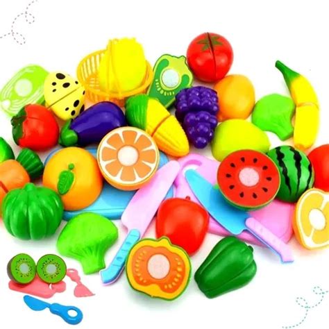 Kit Brinquedo Frutas De Cortar Infantil Pcs Comidinhas Mercadolivre