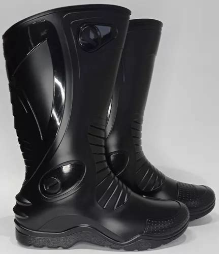 Botas Caucho Para Motociclista Dakar Impermeables Negra