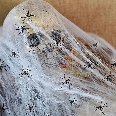 Buy Meetoz Spider Web Halloween Decorate 1000 Sqft With 70 Fake Spiders