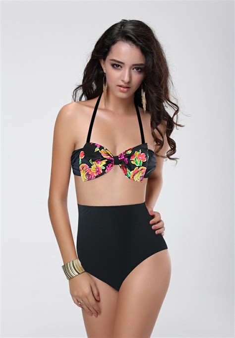 Greek Goddess High Waisted Bikini Bk