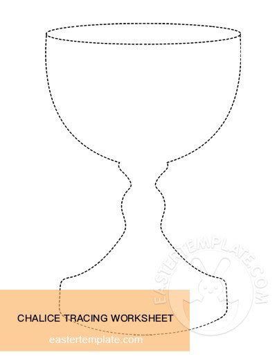 Chalice Tracing Worksheet Easter Template