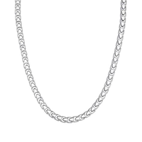 Bulova Marc Anthony Sterling Silver Link Necklace Gage Diamonds