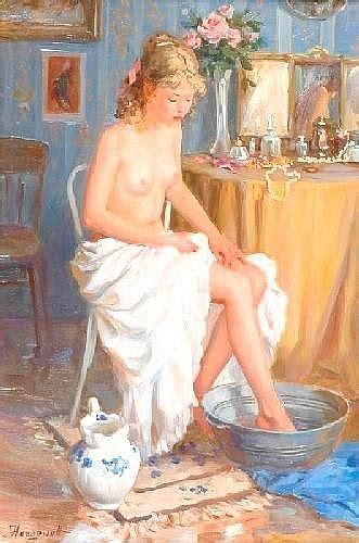 Sold At Auction Vladislav Nagornov VLADISLAV NAGORNOV Born RUSSIAN Nude Bathing Her