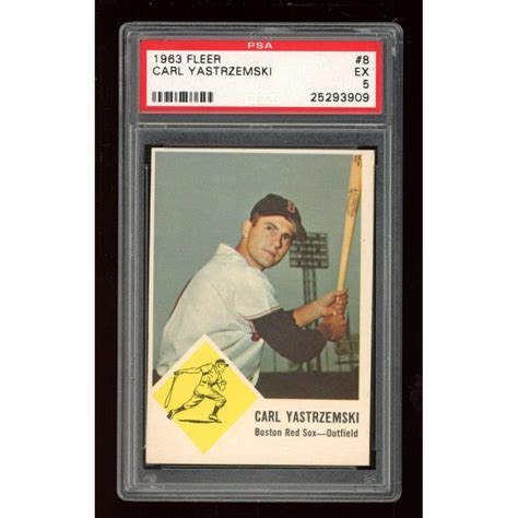 Carl Yastrzemski 1963 Fleer 8 PSA 5 Pristine Auction