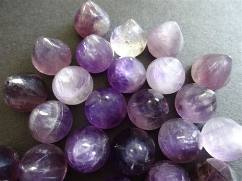 Mm Natural Amethyst Cone Cabochon Round Cone Gemstone Cabochon