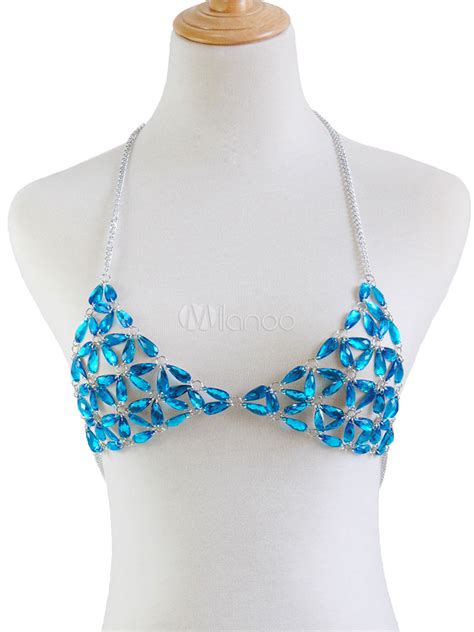 Sexy Bralette Body Kette Bunte Sexy Bikini Schmuck Milanoo