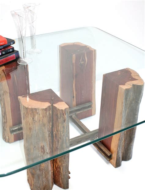 Tree Stump Coffee Table Base Reclaimed Wood by realwoodworks1