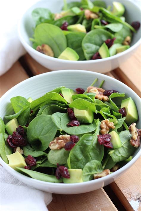 Cranberry Walnut Spinach Salad With Honey Ginger Dressing Nikki S Plate