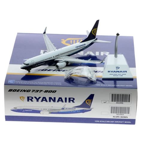 1 200อลลอยเครองบนสะสมปก JC XX2496 Ryanair โบอง737 800โมเดล