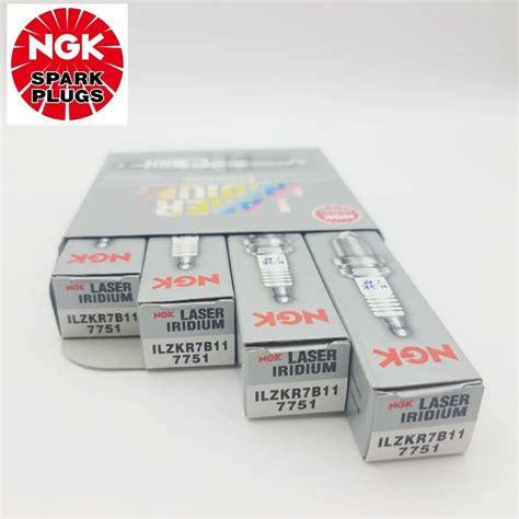 4PCS Original NGK ILZKR7B11 7751 Iridium Platinum Spark Plug For Honda