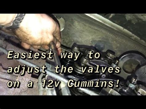 How To Adjust 12v Cummins Valves Easiest Method YouTube