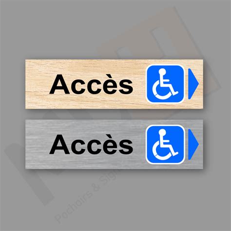 Plaque Porte Acc S Droite Handicap R F Mdh Pochoirs Et Signal Tiques