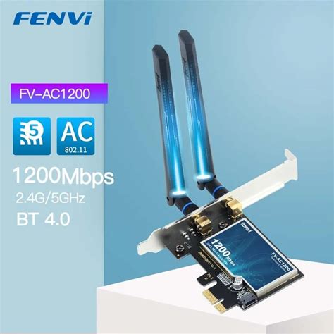 Fenvi FV-AC1200 1200Mbps Dual-band BT 4.0 Wifi 5 PCIe Wireless Network ...