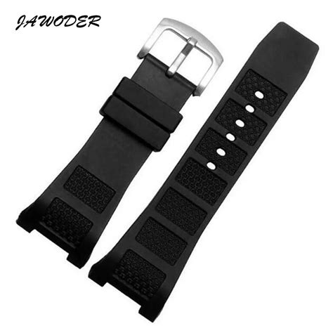 Jawoder Watch Band X Mm Concave Black Waterproof Diving Silicone