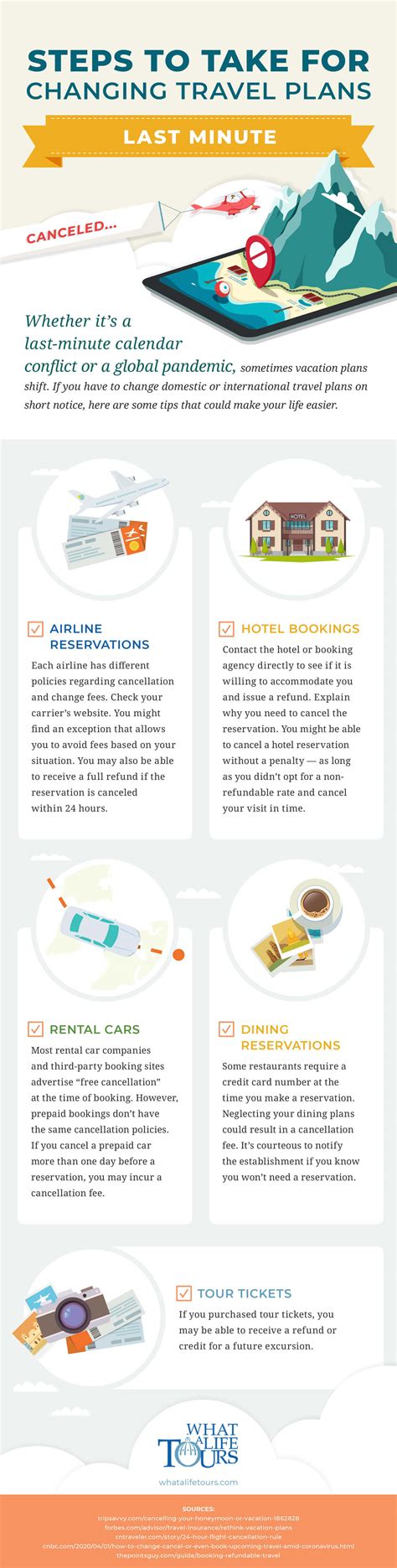 Steps to take for changing Travel plans [INFOGRAPHIC] - Infographic Plaza