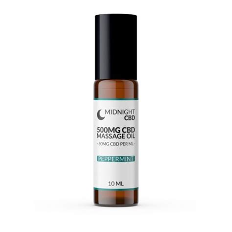 500mg Peppermint Massage Oil Midnight Cbd