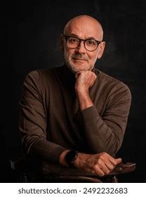 Portrait Mature Man Smiling Camera Against Stock Photo Shutterstock