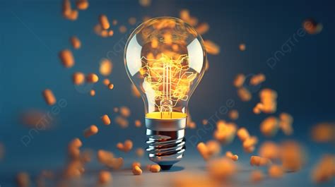 Illuminating Education 3d Rendering Of A Floating Lightbulb Inspiring