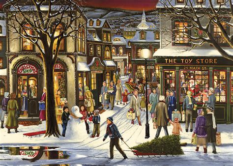 Downtown Christmas 35 Pieces Cobble Hill Puzzle Warehouse