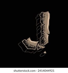 J Stone Hardcore Font Vector Stock Vector Royalty Free 2414044921 Shutterstock