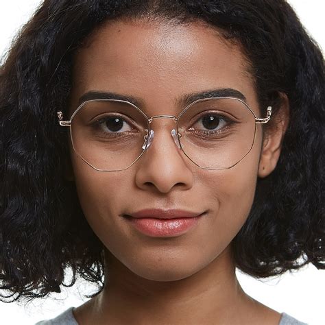 Toledo Polygon Rose Gold Full Frame Metal Eyeglasses Glassesshop