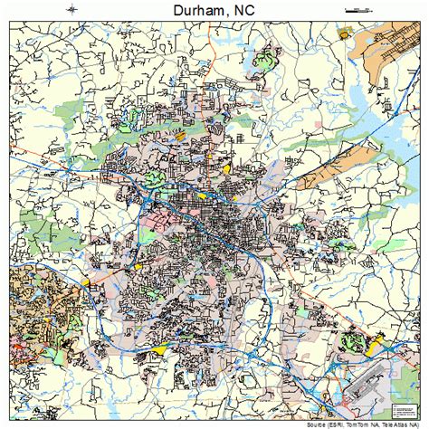 Durham North Carolina Street Map 3719000