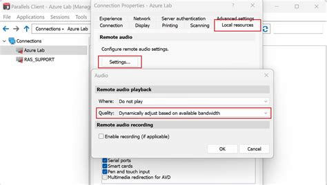 KB Parallels How To Adjust Audio Quality