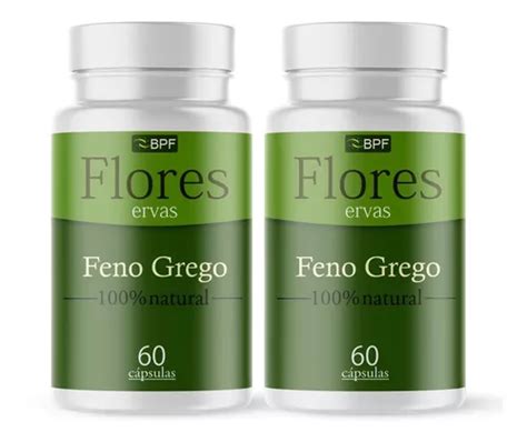 Feno Grego fenacho Puro Em Cápsulas 500mg Kit 2 Potes Parcelamento