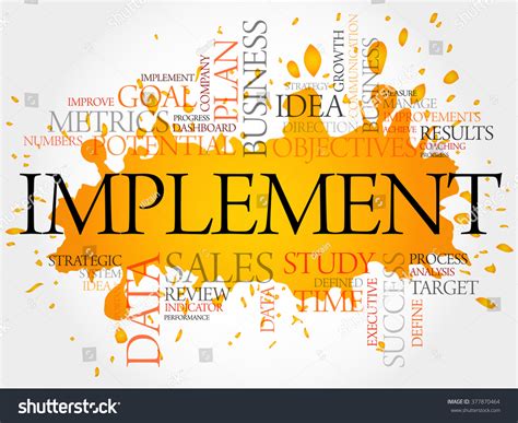 Implement Word Cloud Business Concept Stock Illustration 377870464 ... 