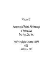 Neuro Onc And Degenerative Disease Pptx Chapter 70 Management Of