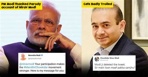 Did Narendra Modi Really Thank Nirav Modi On Twitter Twitterati Cannot