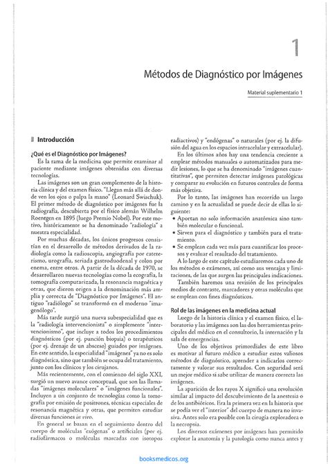 Manual De Diagnostico Por Imagenes Para Alumnos Y Medicos Resumen