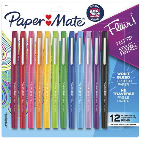 Paper Mate Flair Felt Tip Pens Medium Point Mm Assorted Colors