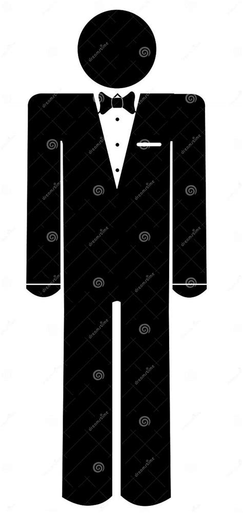 Man Wearing Tuxedo Stock Vector Illustration Of Black 6551115